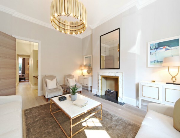 living room brass details