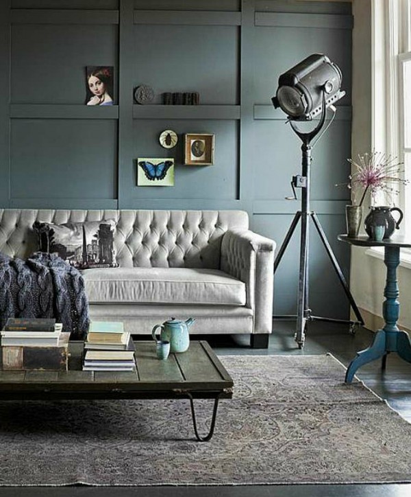 Feature floor lamps in your industrial style living room