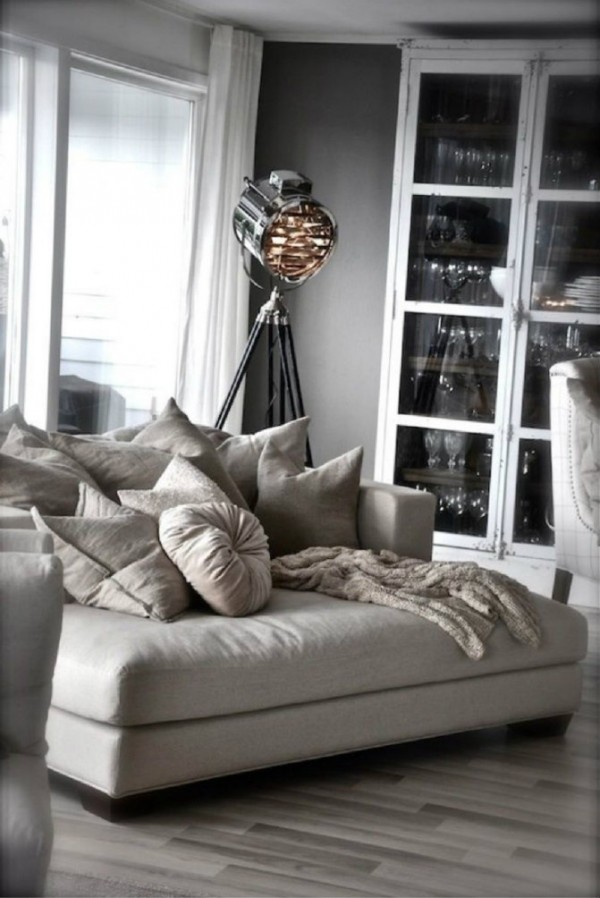 Feature floor lamps in your industrial style living room