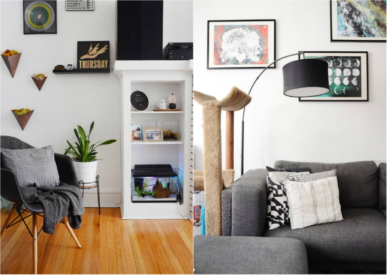 Chicago Organic Apartment with Scandinavian Living Room