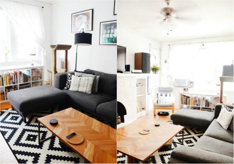 Image showcasing Chicago Organic Apartment with Scandinavian Living Room