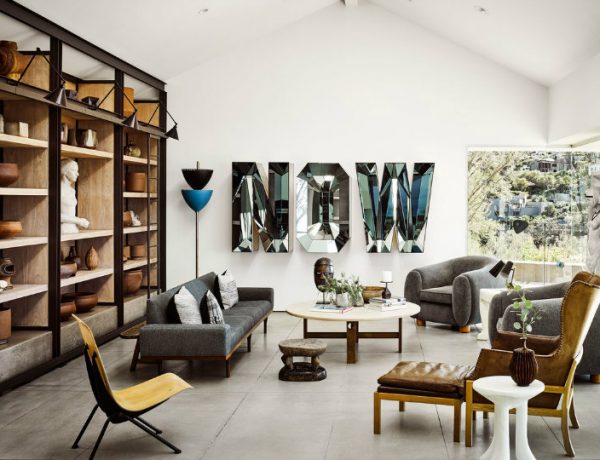 Ryan Murphy's Mid-Century Modern Living Room in Laguna Beach FEAT
