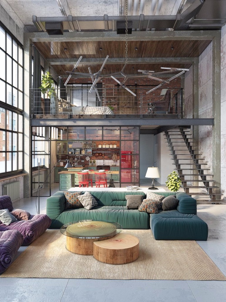 Picture of 10 Loft-Style Living Room Design Ideas