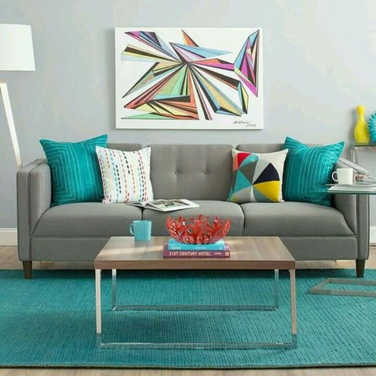 Turquoise Living Room Inspiration: The Best Color To Use This August