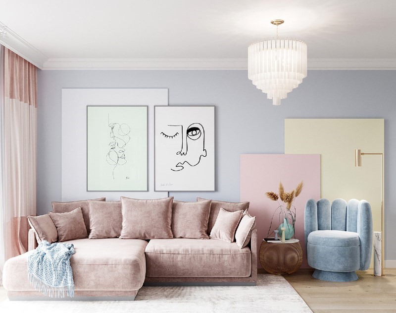 Feel Inspired by Beautiful Pastel Tones for Living Room Decor 🎨