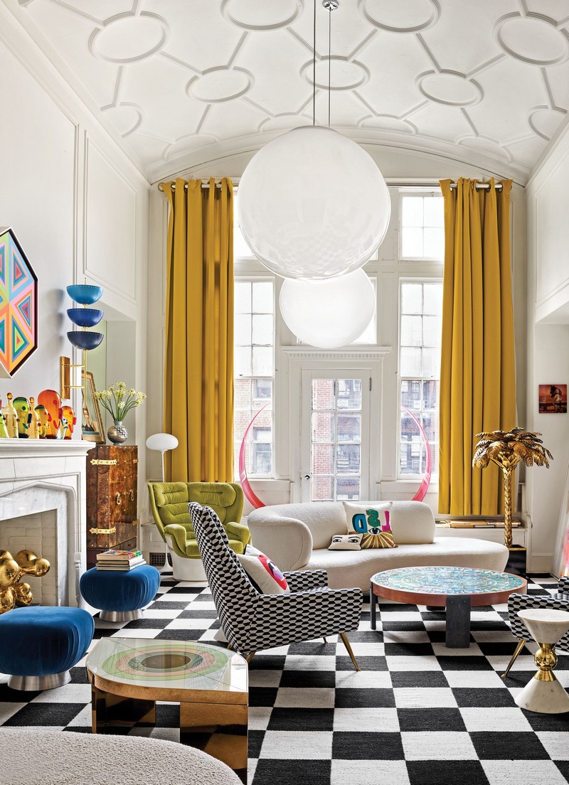 Steal The Look Of Jonathan Adler's Iconic Mid-Century Living Room Designs!
