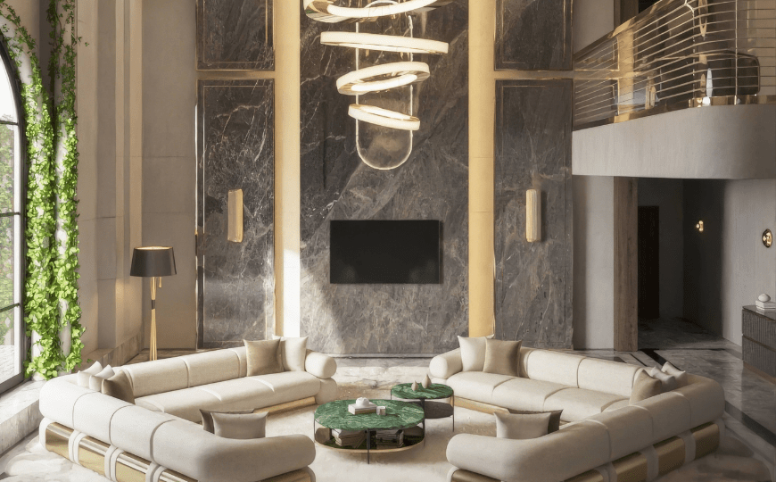 The Opulent Elegance Of A Luxury Living Room In Saudi Arabia